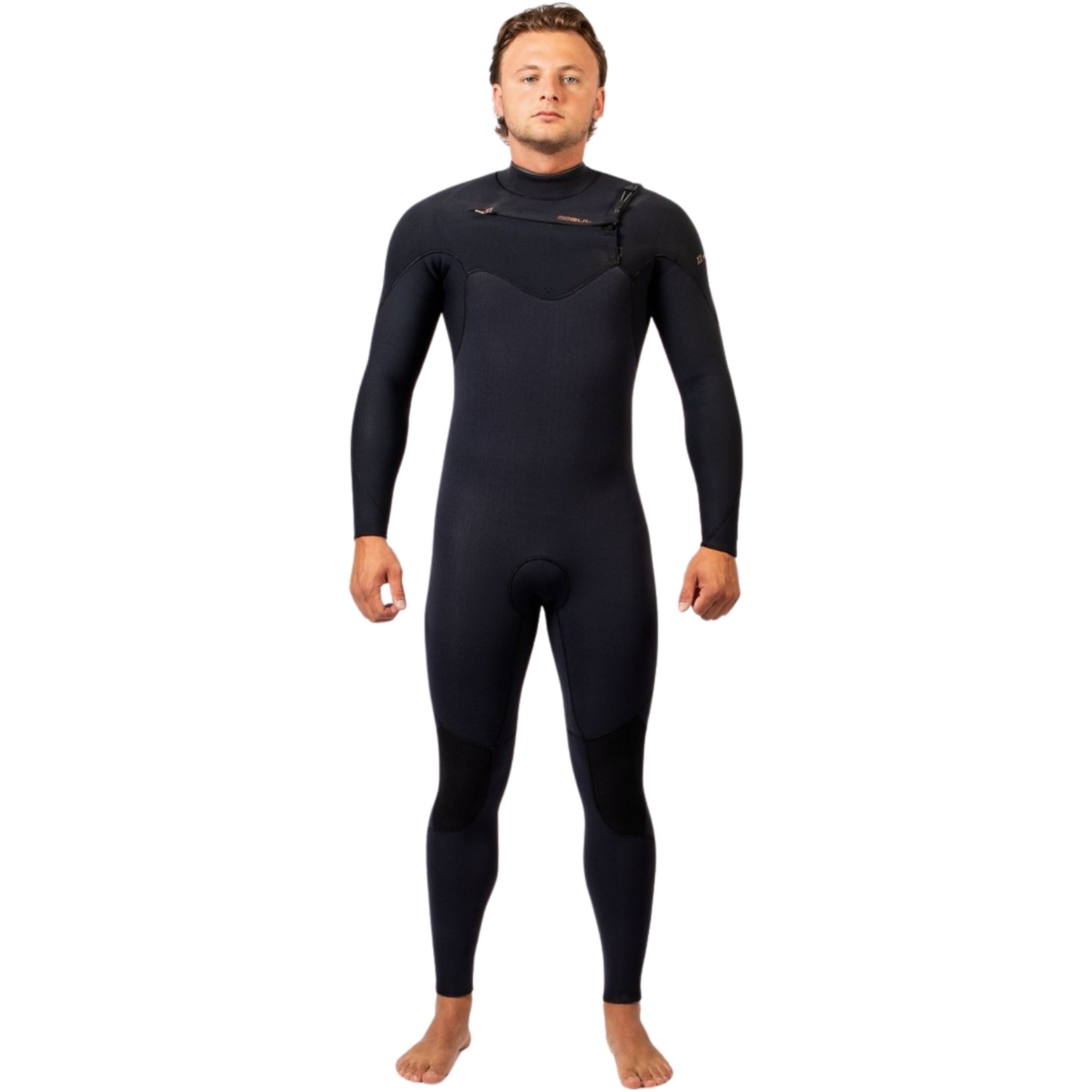 2026 Gul Mens Viper 5/4mm Yamamoto Chest Zip Wetsuit VR1224 - Black